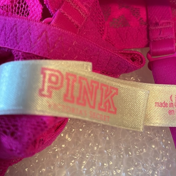 PINK by VS cup lined drops at bodice adj straps pulls over head Sz M - Picture 5 of 8